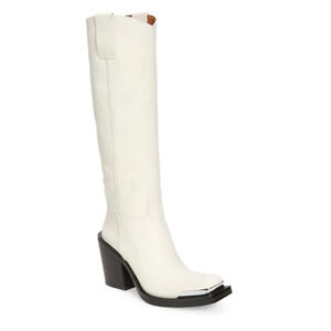 Jeffrey Campbell Verana Knee High Boot Ivory Women size 9